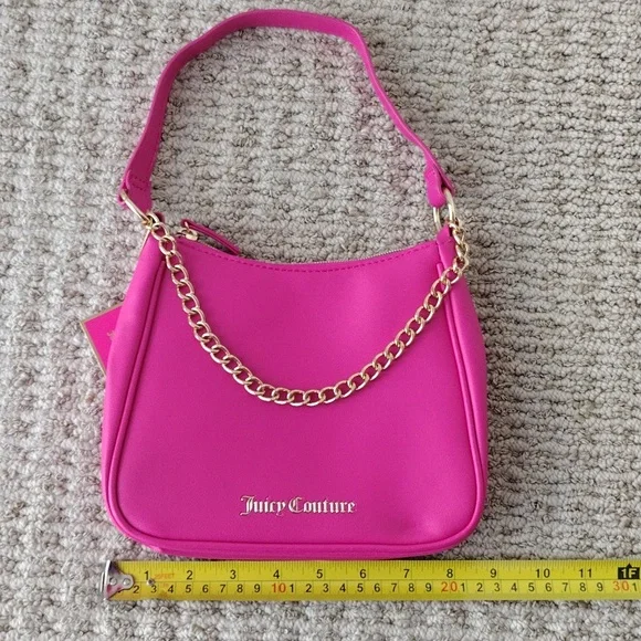Juicy Couture Hot Pink Chain Shoulder Bag - Picture 3 of 16